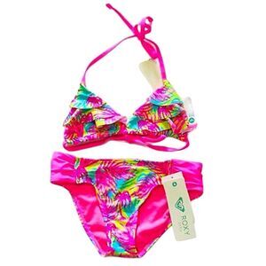 Roxy Kids Swim Set Bikini Girls Size 7